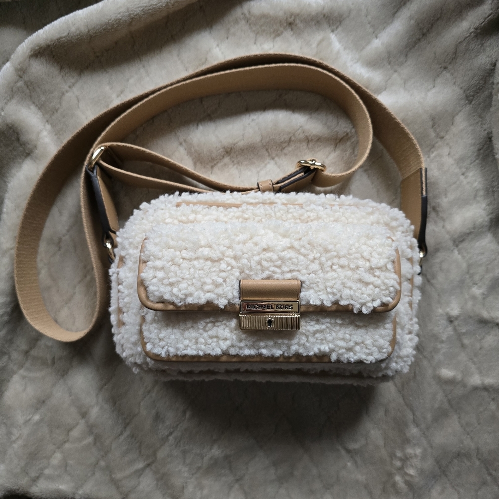 Michael Kors Bradshaw Extra-Small Faux Shearling  Crossbody